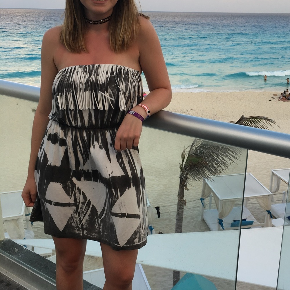 Tie Dye Fringe Dress